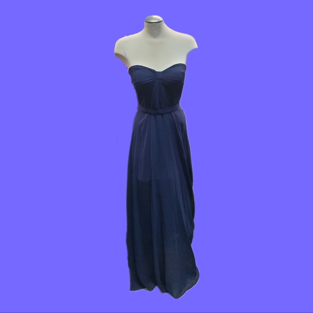 Jenny Packham Bridesmaids Midnight Blue Belted Dress